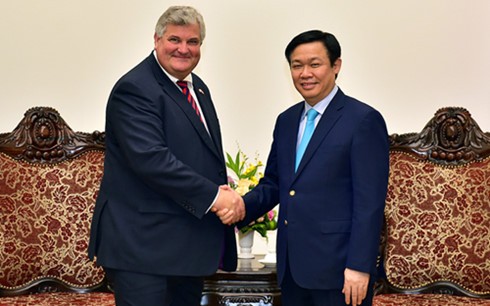 Vizepremierminister Vuong Dinh Hue empfängt britischen Staatssekretär - ảnh 1